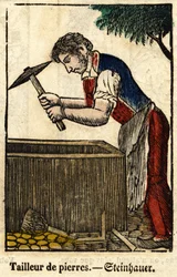 Tailleur de pierre; Série sur les métiers, image d