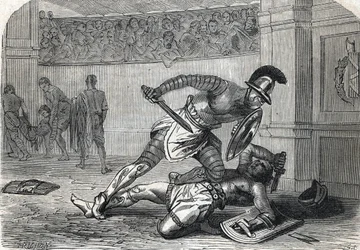 La bataille des gladiateurs dans l