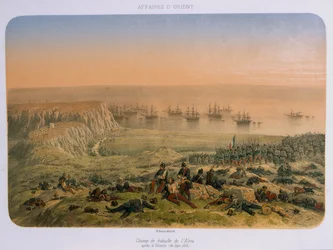 Le champ de bataille à Alma après la victoire, 20 septembre 1854