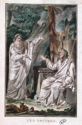 Les druides, illustration pour une pièce de théâtre, vers 1800