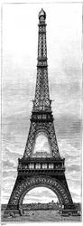 La tour Eiffel, tour de 300 mètres de haut pour l