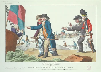 Les Anglais embarquant leurs villes, novembre 1803