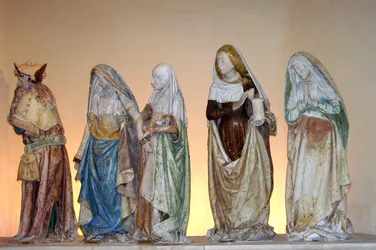 La Mise au tombeau, 1490 (pierre peinte) (détail)