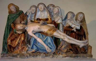 La Mise au tombeau, 1490 (pierre peinte) (détail)
