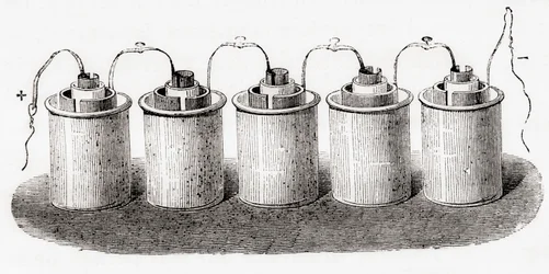 La cellule de Grove (Les Merveilles de la Science, pub.1870)