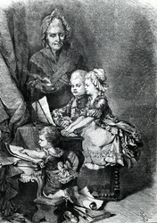 Le jeune Mozart jouant du piano