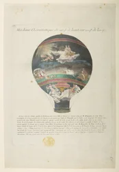Le ballon Montgolfier avec des 