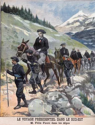 Le voyage présidentiel dans le sud-est - Président français Félix Faure dans les Alpes