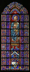 Le Prophète Osée; armoiries de Mauclerc