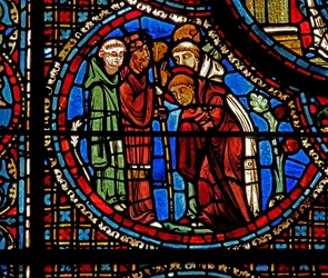 Saint Lubin : Saint Avit bénit Lubin et les deux moines
