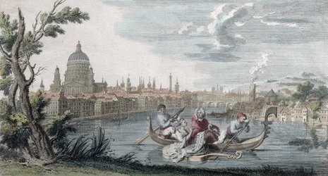 Le Triomphe du goût moderne, dédié à Signora Faustina Bordoni (1693-1781), gravé par Venerys, c.1727