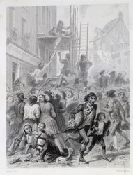 La Guerre des Farines : émeute devant une boulangerie en mai 1775 (premiers fruits de la Révolution française)