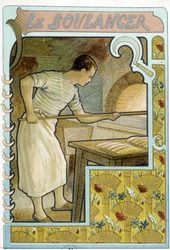 Le boulanger à son four
