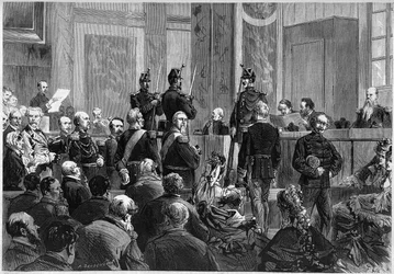 Appel des témoins lors du procès du maréchal François Achille Bazaine