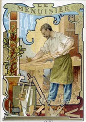 Le charpentier - Chromo.