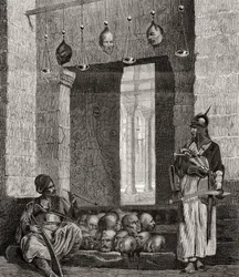 La porte de la mosquée El Assaneyn au Caire, Égypte, de "L