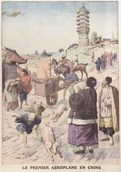 Le premier avion en Chine, illustration du Petit Journal avril 1911