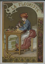 La marchande de fleurs, vers 1900