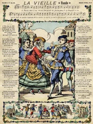 La vieille, chanson populaire. Image d