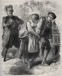 Le retour de Martin Guerre : il apparaît devant sa femme, Bertrande de Rols, et l
