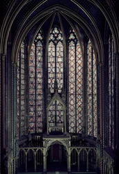 Le vitrail dans le chœur de la chapelle haute, 1246-48