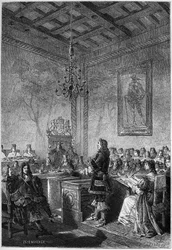 Le procès de Lord William Russell (1639-1683) - gravure de « L