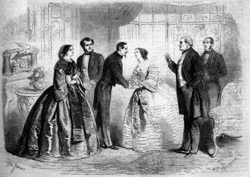 Représentation théâtrale du « Duc Job » (Acte IV, dernière scène) par Léon Laya (1811-1872). Paris, Comédie-Française