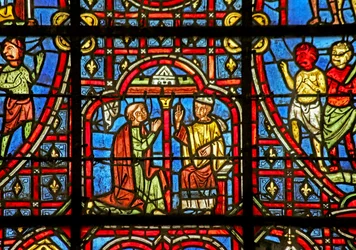 Théophile se confesse à son évêque - les démons regardent alarmés