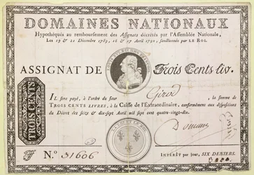 Billet de trois cents livres, 1790