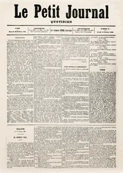 Page de titre du quotidien Le Petit Journal, 12 février 1863