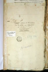 Page de titre du manuscrit original du second capitaine Chanal, « Voyage autour du monde sur la Solide sous le capitaine Marchand » (un journal de bord). 1791-1792. Archives nationales de Paris.