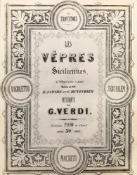 Page de titre de la partition I Vespri Siciliani