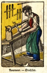 Tourneur - Série sur les métiers. Image d