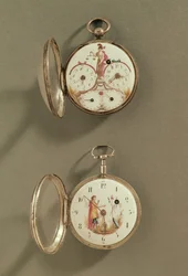 Deux montres de poche décorées de symboles révolutionnaires