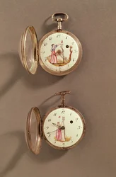 Deux montres de poche avec des symboles révolutionnaires