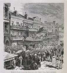 Une rue de la Nouvelle-Orléans le jour des élections 1875