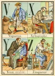 V X Y Z: Vigneron, Xylographe, Yeux (oculiste), Zingueur