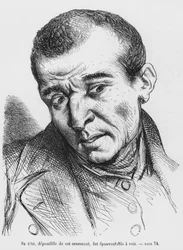 Vautrin arrêté et identifié, illustration de Splendeurs et Misères des Courtisanes par Honoré de Balzac, publié en 1867