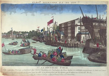 Vue de New York, gravée par Balthazar Frederic Leizelt