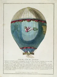 Vue du ballon utilisé par François Pilâtre de Rozier à Versailles le 23 juin 1784