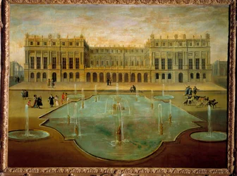 Vue du château de Versailles du côté des jardins avant 1678
