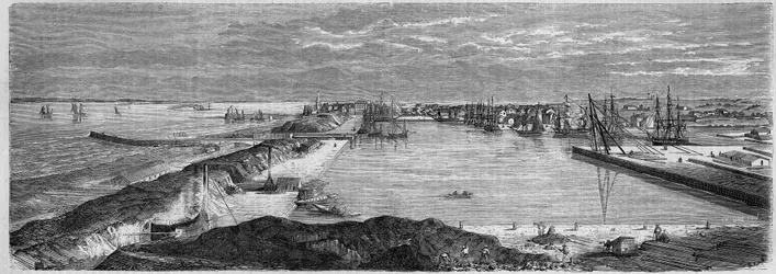 Vue de la ville de Saint-Nazaire (Loire-Atlantique, 44)