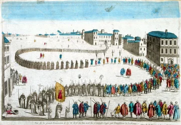 Vue de la grande procession de l