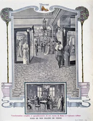 Vue des foires de vente du magasin « Au Louvre »