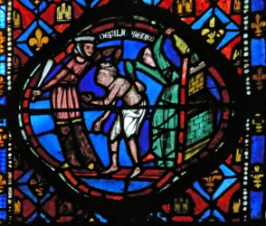 Fenêtre Ew-L représentant une scène de l