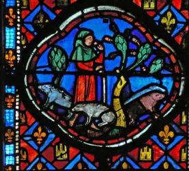 Fenêtre Ew-L représentant une scène de l