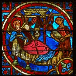 Vitrail représentant la Nativité