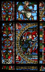 Fenêtre w0 représentant Néron ordonnant les martyres de Saint Pierre et Saint Paul