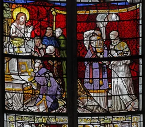 Fenêtre w0 représentant Saint Grégoire - Messe de