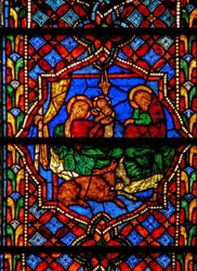 Fenêtre w0 représentant la Nativité